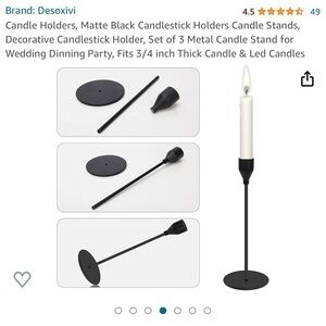 NWT Candlestick Holders Matte Finish Set of 3